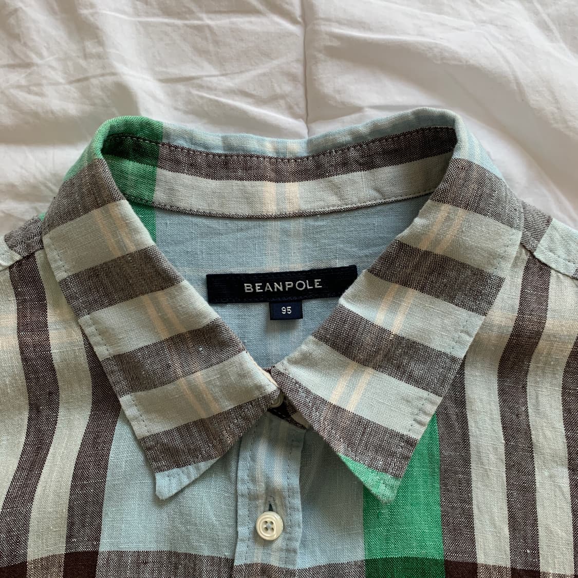 빈폴 BEANPOLE 린넨 100 체크셔츠 상품이미지3