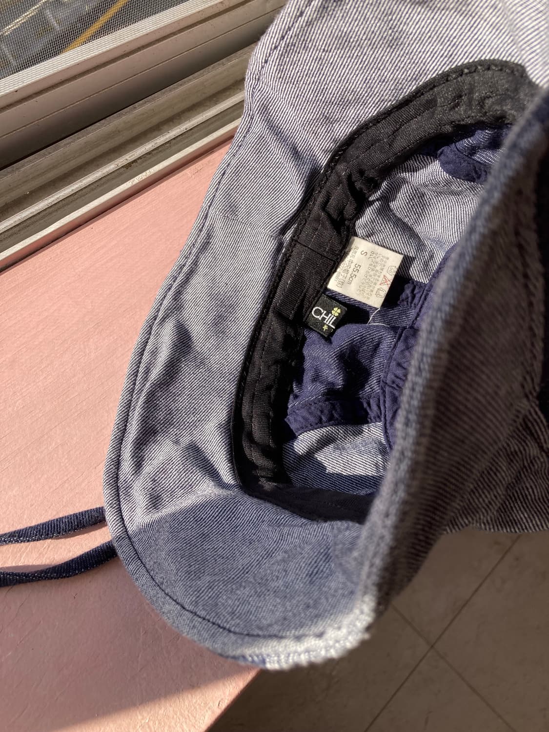  배색 데님 버킷햇 상품이미지5