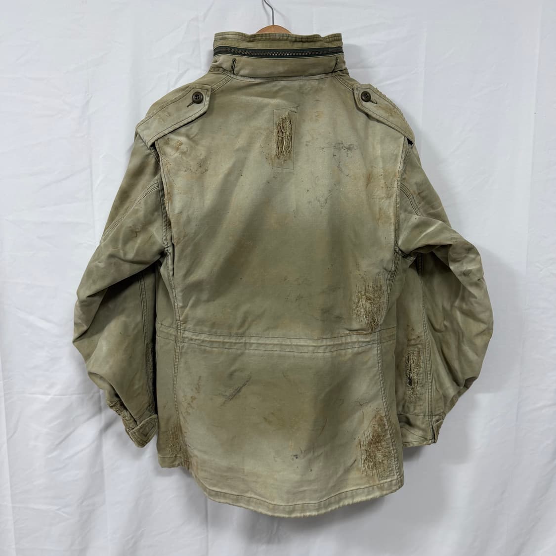 R13 코튼 디스트로이드 밀리터리 빈티지 후드 자켓 상품이미지2