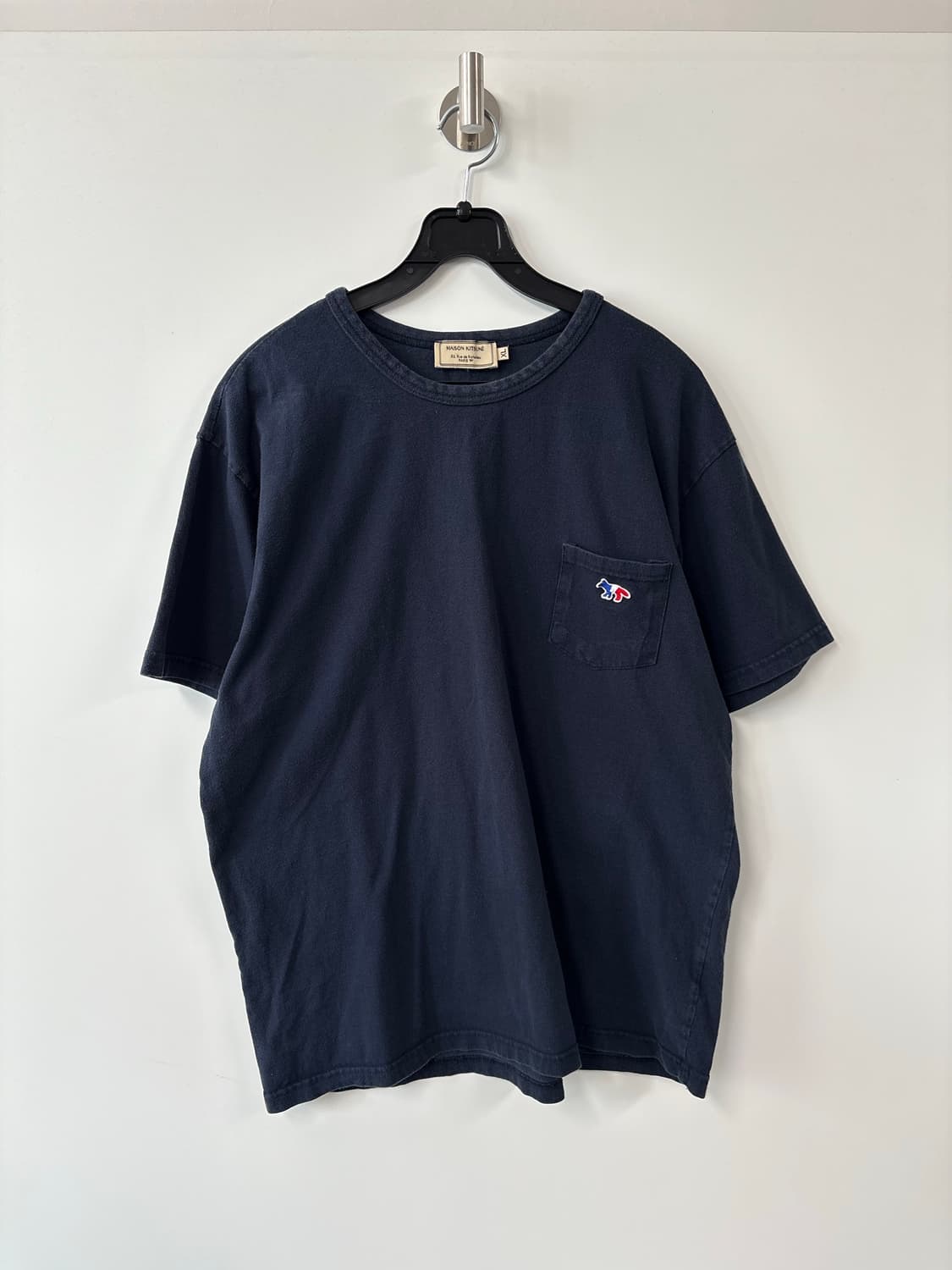 메종키츠네 포켓 네이비 반팔 티셔츠 상품이미지3