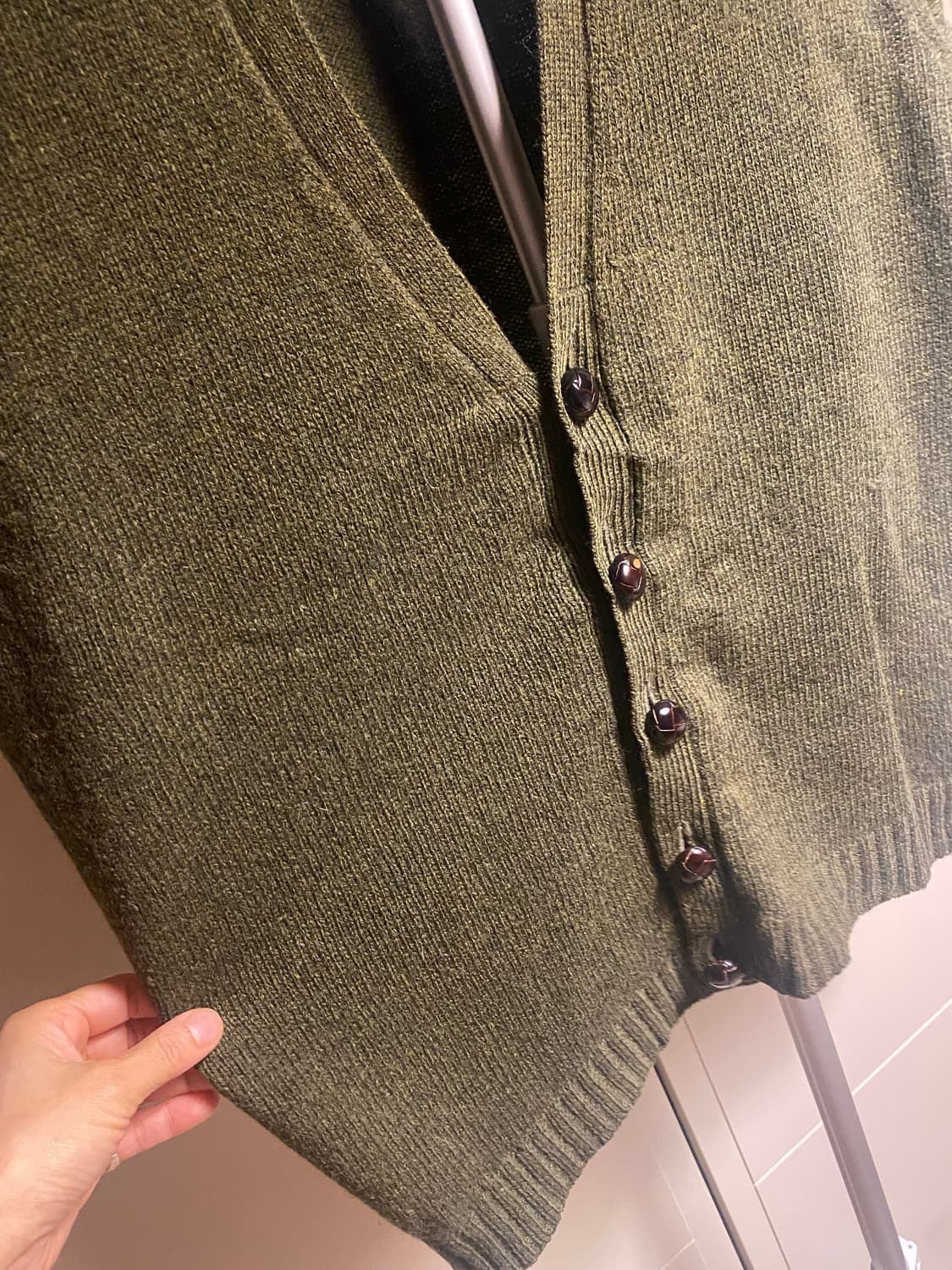 브룩스 브라더스 쉐틀랜드 울 니트 조끼 M 상품이미지3