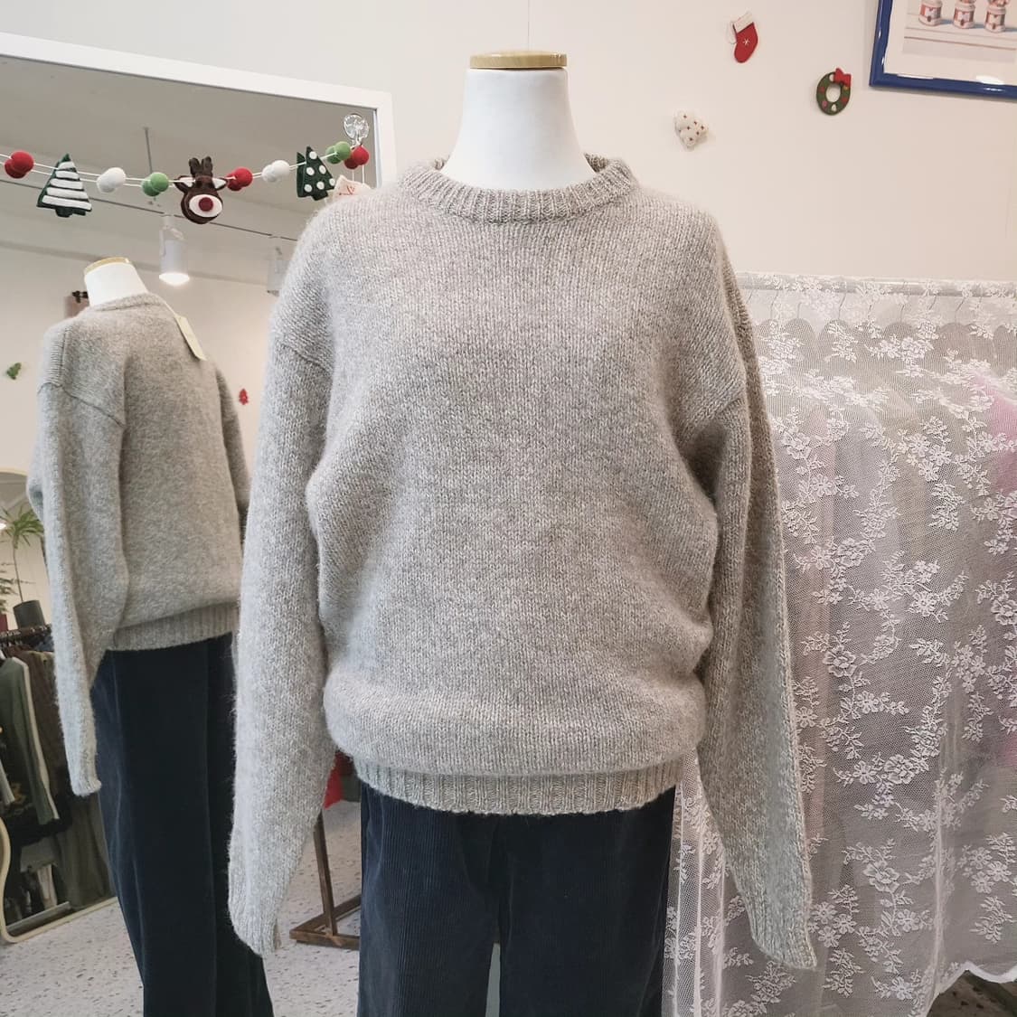 Seahole 뉴울 오트밀 스웨터 L 상품이미지8