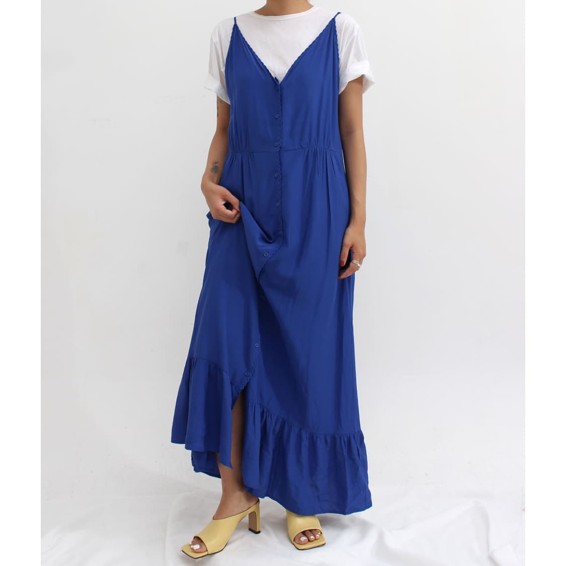 & Other Stories 앤아더스토리즈 블루 나시 롱 원피스 상품이미지1