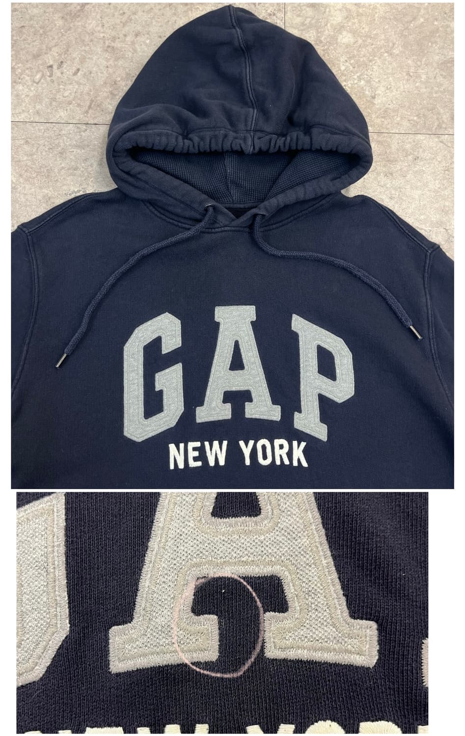 갭 후드티 네이비 M #csz4064 상품이미지5