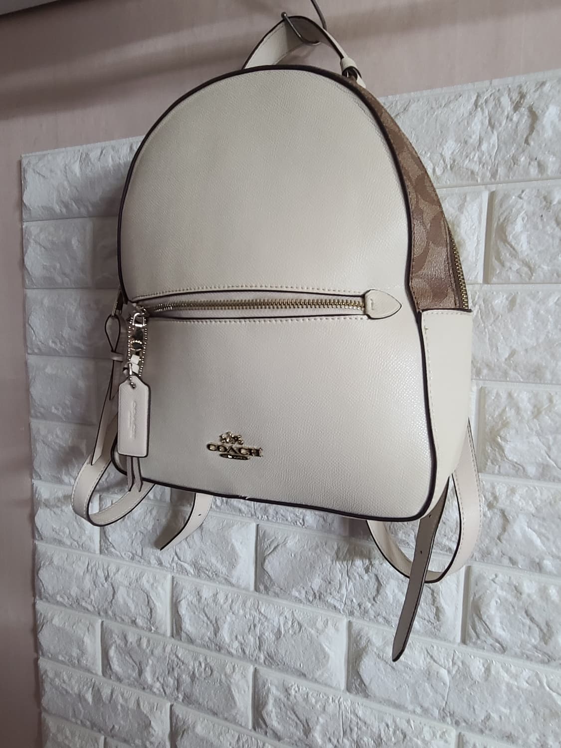 코치 여성 백팩 아이보리 시그니처 상품이미지1