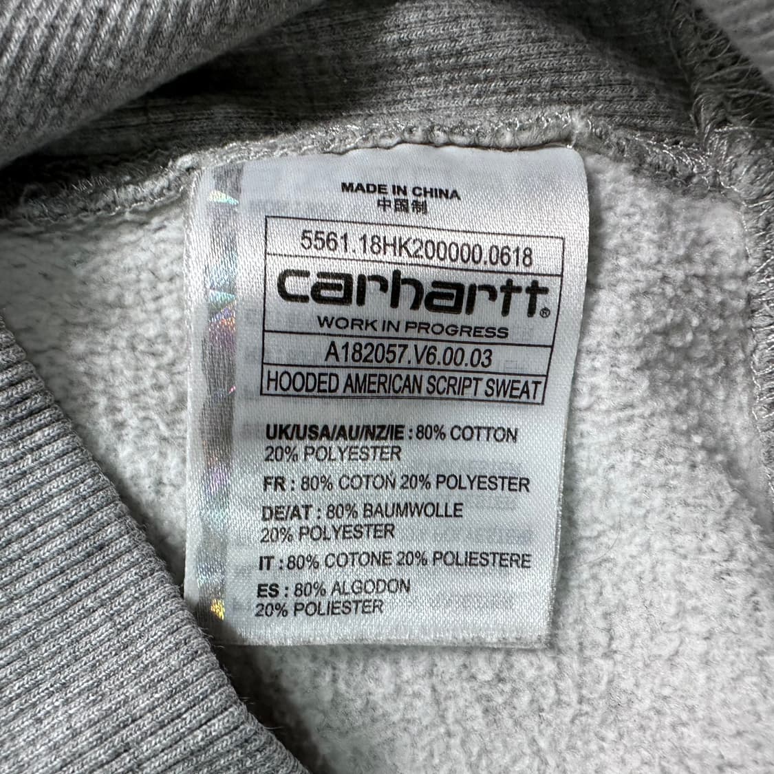 칼하트 로고 그레이 후드티  상품이미지7