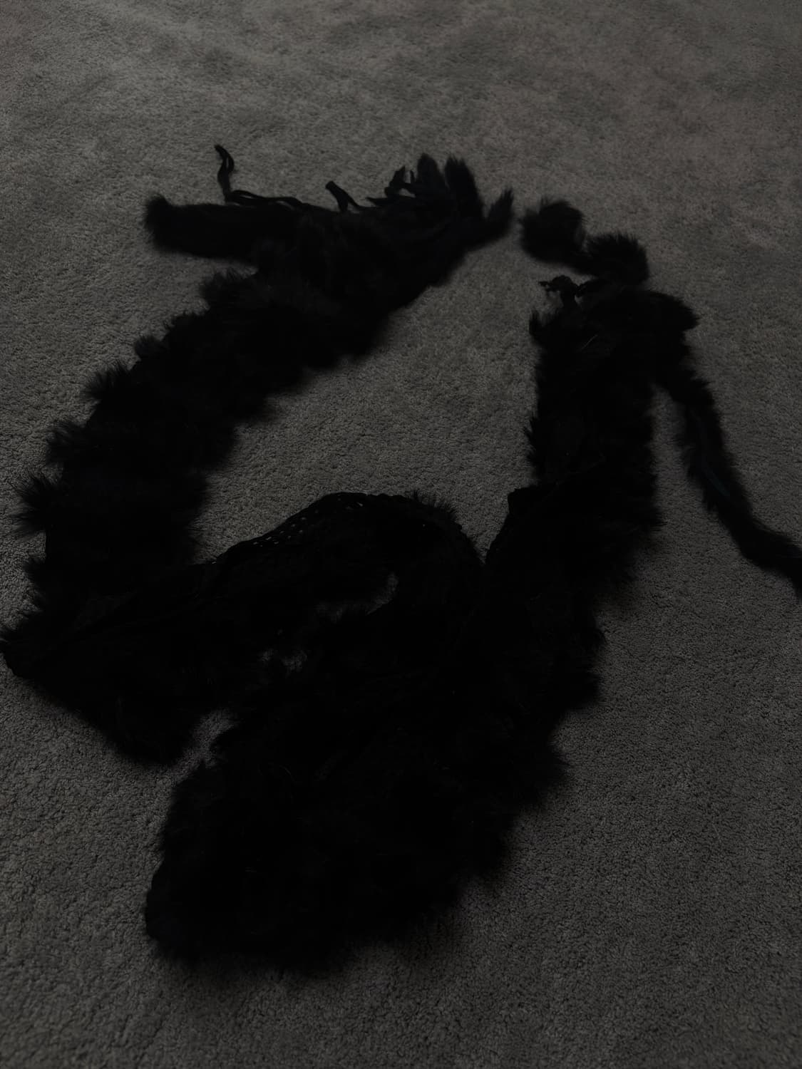 Vintage v-kei punk mood black scarf 상품이미지2