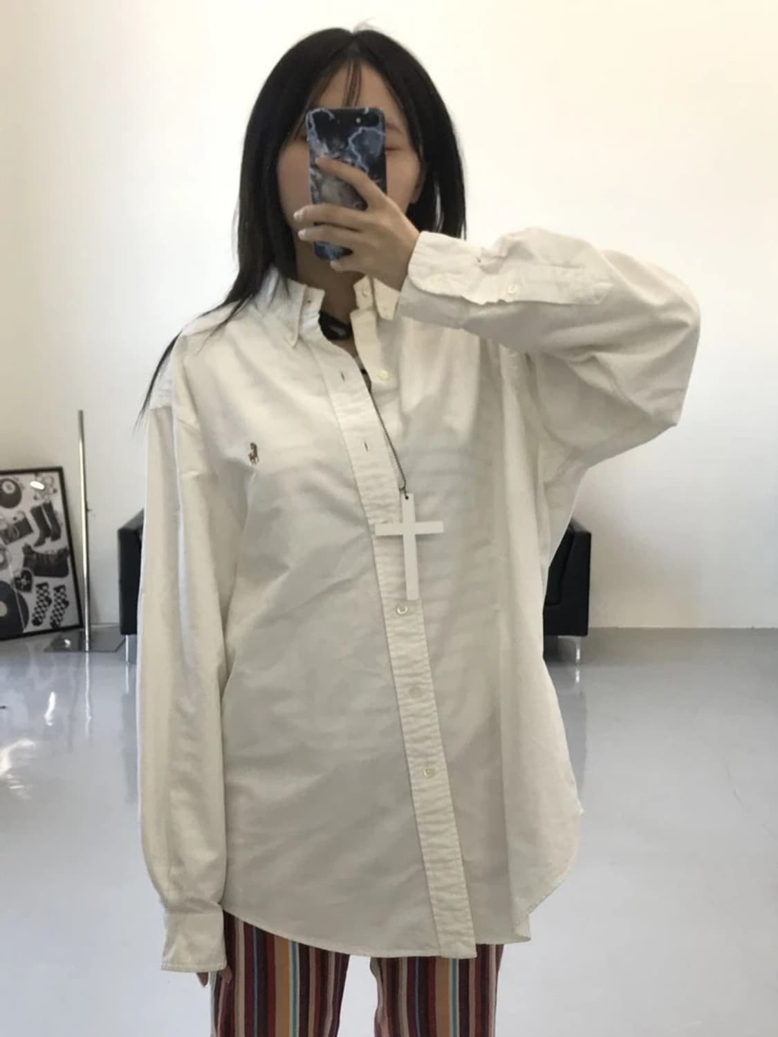 폴로랄프로렌 오버핏 화이트 셔츠 상품이미지1