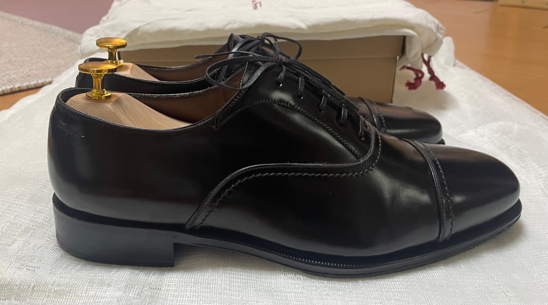 페레가모 스트레이트 팁 옥스포드 / 8.5/ 블랙 상품이미지4