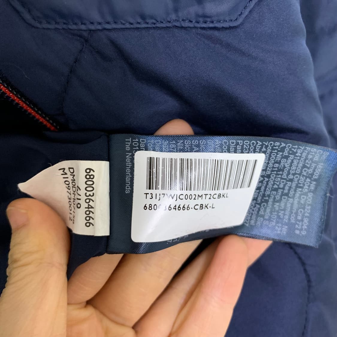 타미진스 타미힐피거 네이비 퀼팅 점퍼 L 남녀공용 상품이미지5