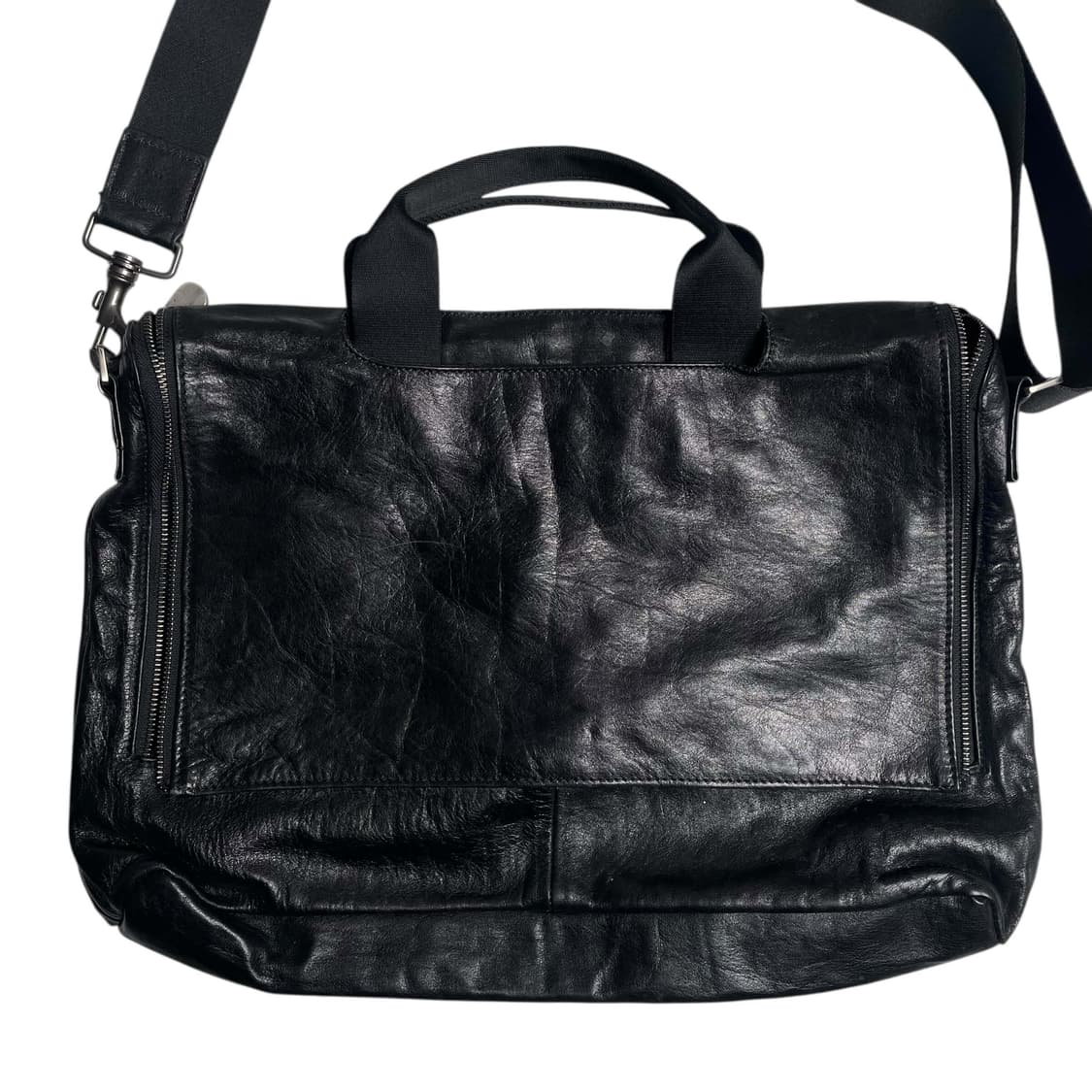 Y's 만다리나덕 맵 페인트 코팅 레더 백 상품이미지3