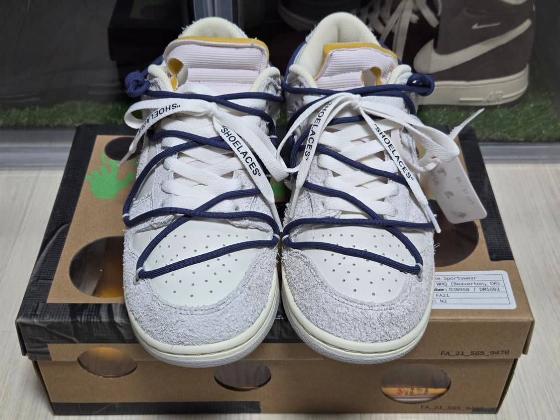 [판매](260)오프화이트 X 나이키 덩크 로우 더 50 - 로트 18 상품이미지4