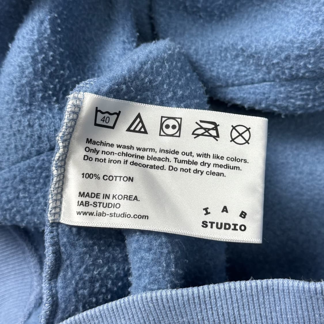 (L) 아이앱 스튜디오 X 취미가 후드티 블루 상품이미지6