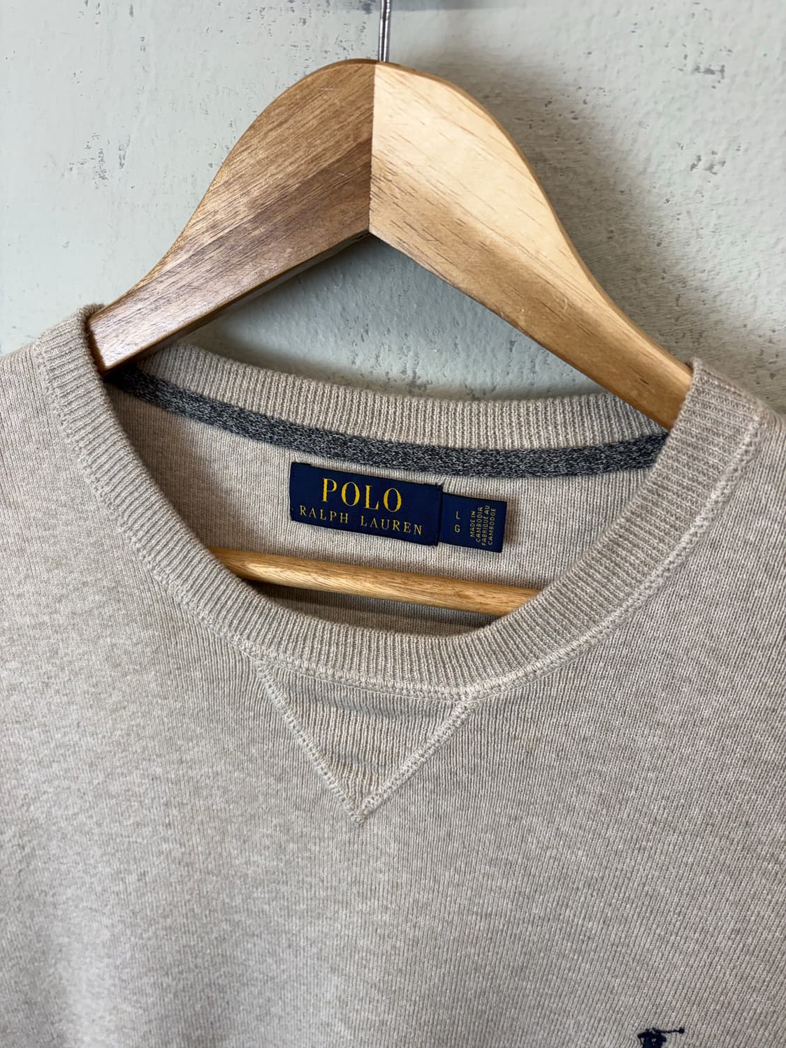 폴로랄프로렌 램스울 니트 스웻셔츠 베이지 상품이미지5
