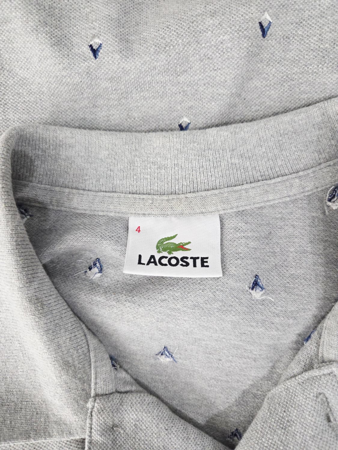 라코스테 그레이 패턴 반팔 카라티 상품이미지7