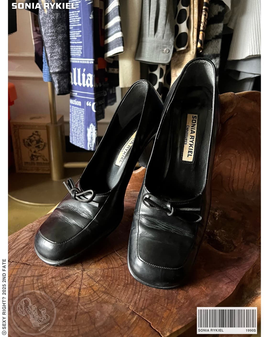 1990s SONIA RYKIEL Old Square Toe Pumps  상품이미지1