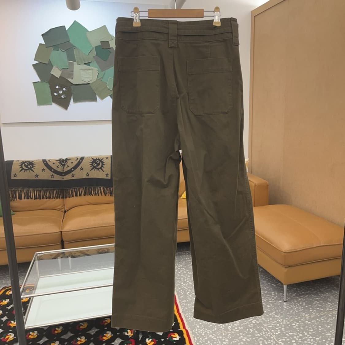 유니클로U 캐주얼 핀턱 벨티드 코튼팬츠 70 C06589 상품이미지4