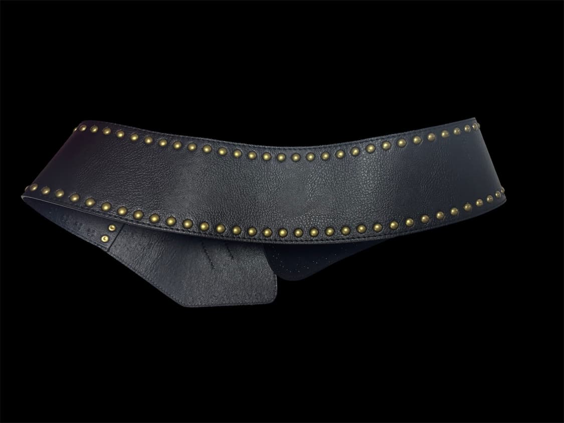 y2k 갸루 펑크 블랙 스터드 와이드 벨트 상품이미지2
