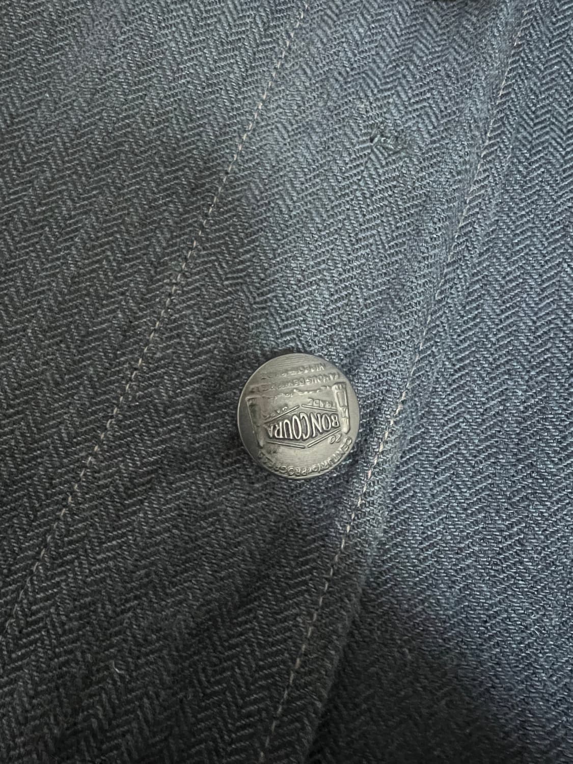 택포20) 본쿠라 HBT 정글 퍼티그 자켓 인디고 38 헤링본 트윌 상품이미지4