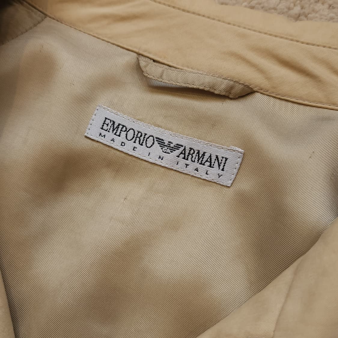 90s 엠포리오 아르마니 벨티드 싱글 트렌치 코트 L 상품이미지5