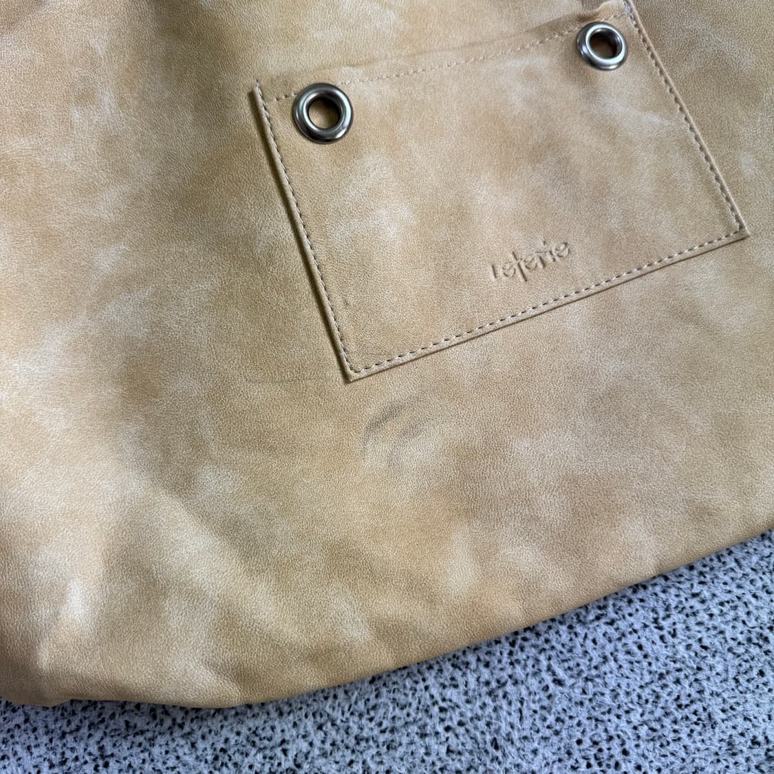 레터리 리버시블 백(옐로우) 상품이미지7