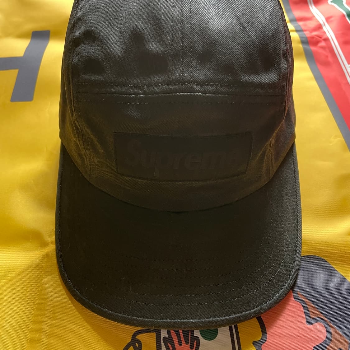 슈프림 MM6 페인티드 캠프캡 블랙 24SS 상품이미지1