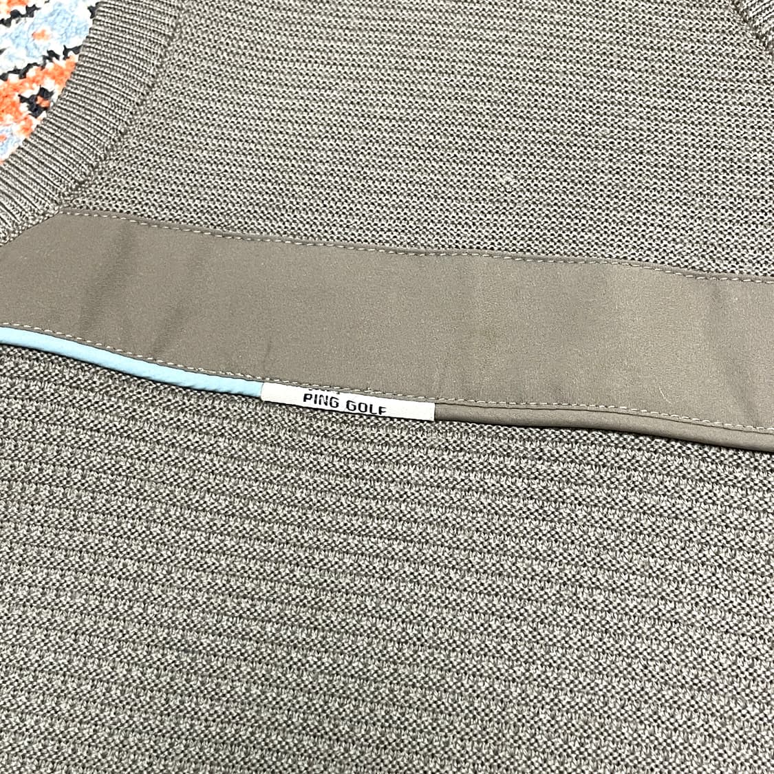 핑 골프웨어 브라운 브이넥 니트조끼 남성95 상품이미지6