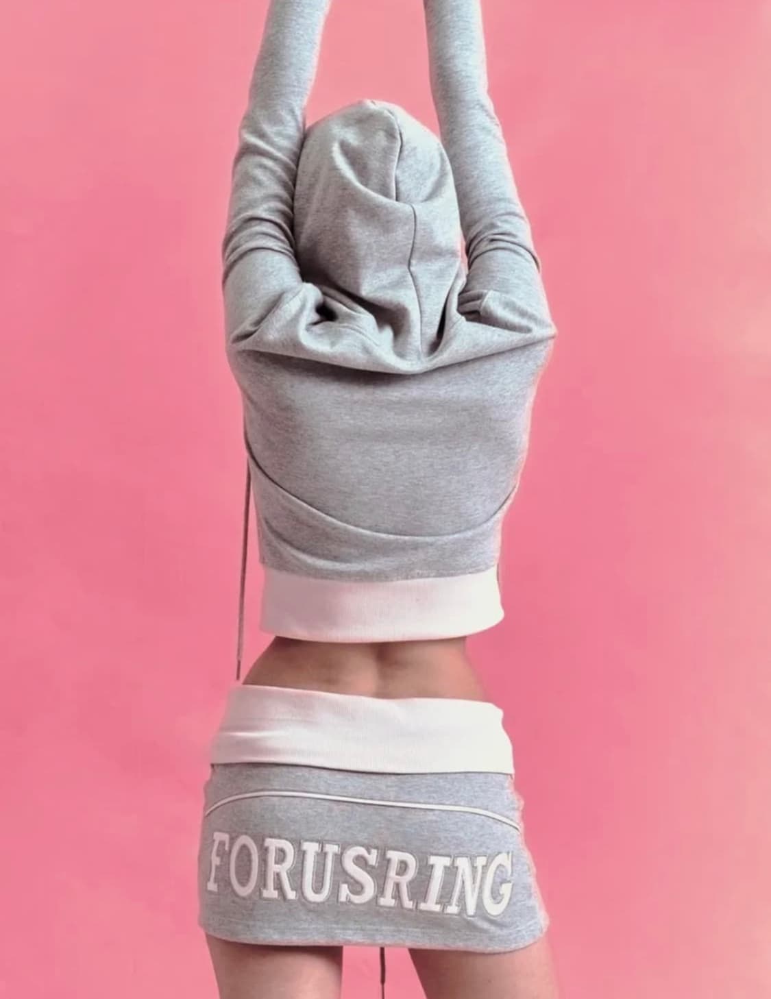 포어링 후드집업 카고 세트 그레이 상품이미지2