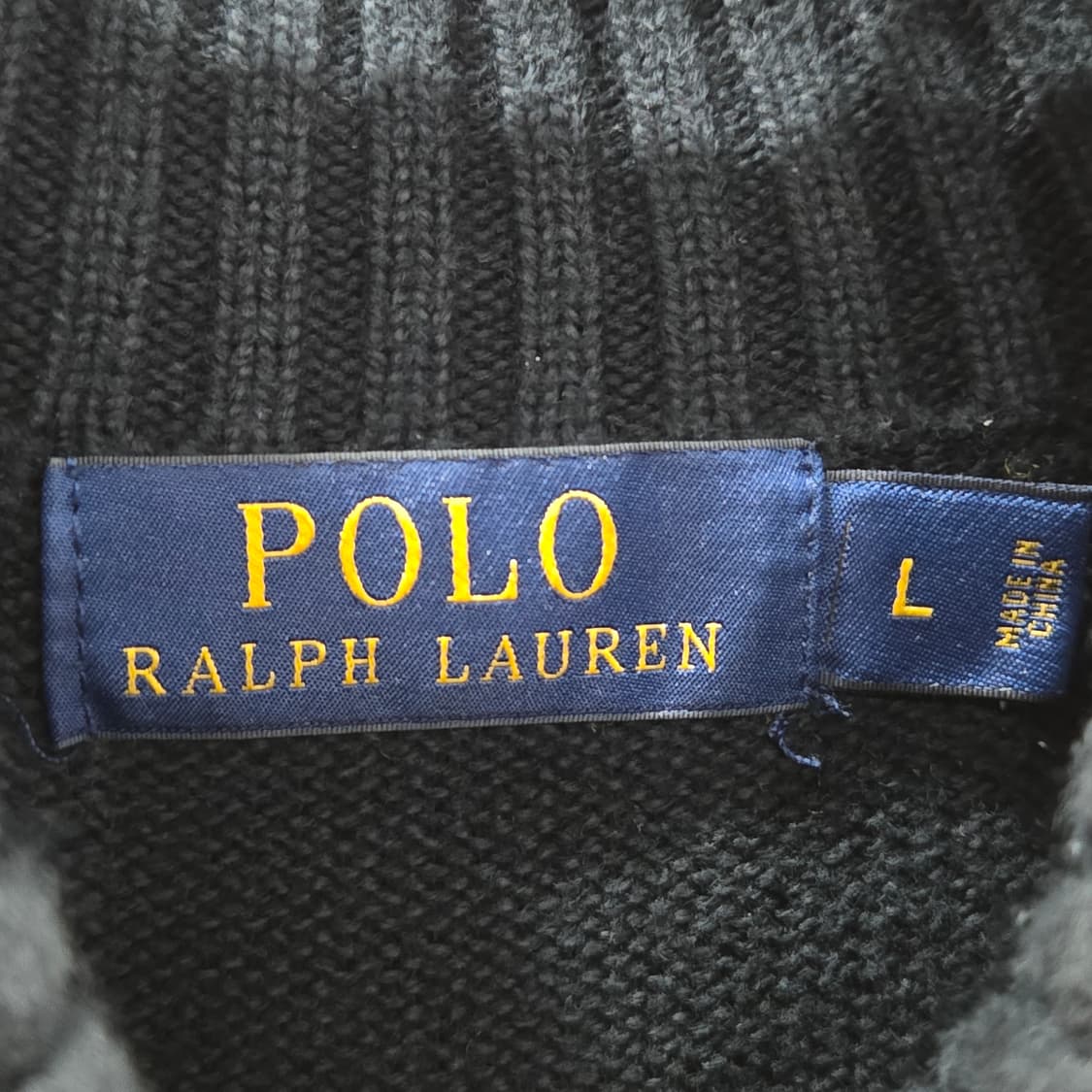 폴로랄프로렌 풀오버 하프집업 니트 블랙 L 상품이미지3