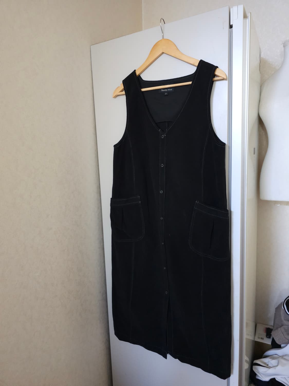 써스데이아일랜드 브이넥 뷔스티에 롱원피스 상품이미지2