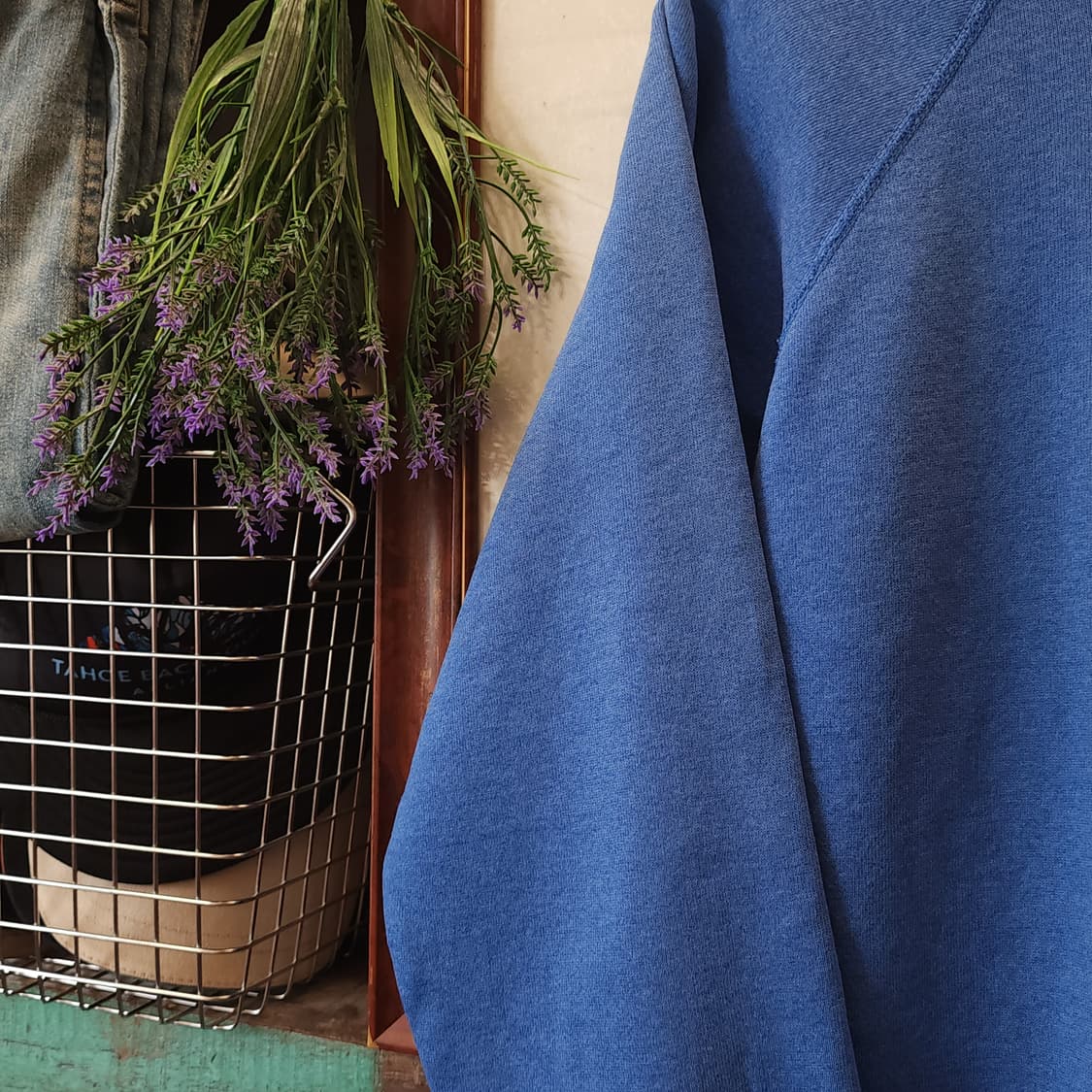 90s 헤인즈 빈티지 스웻셔츠 플레인 스웻셔츠 파스텔 블루 페이딩 L 상품이미지6