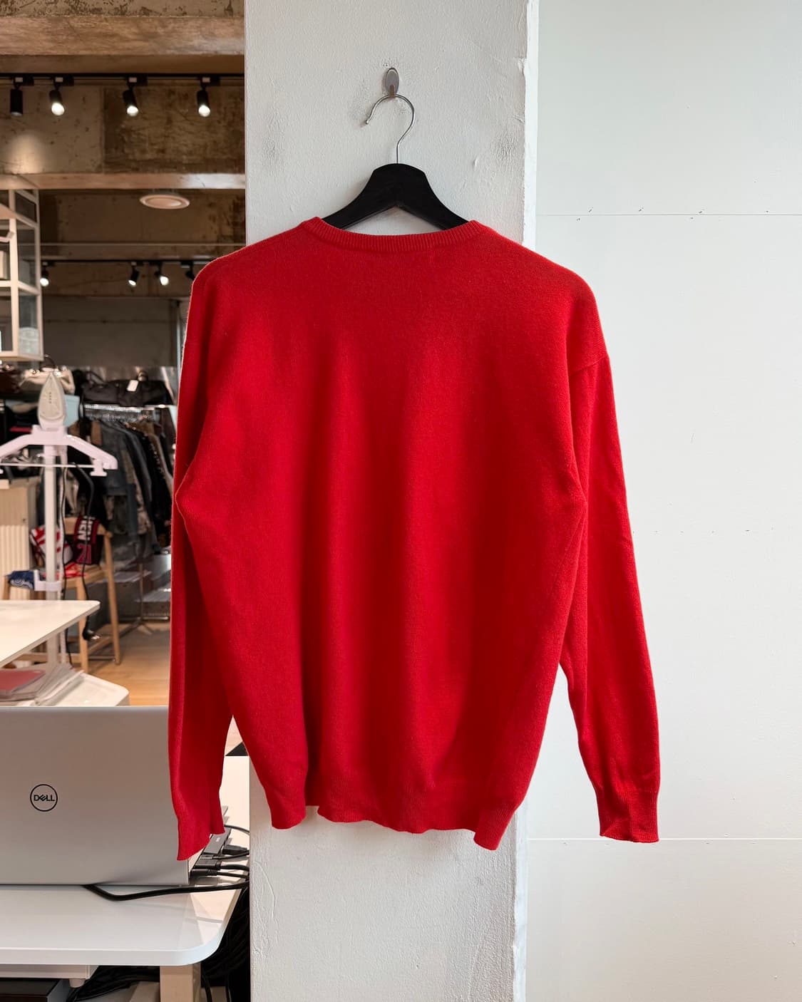 버버리 레드 금장 램스울 가디건 상품이미지7