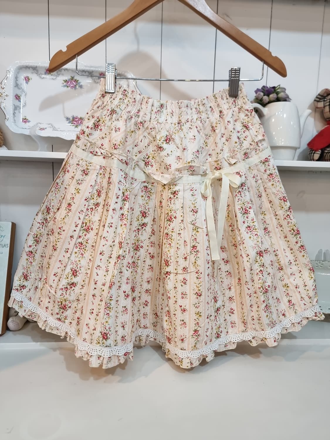 플라워 패턴 레이스 스커트 상품이미지1