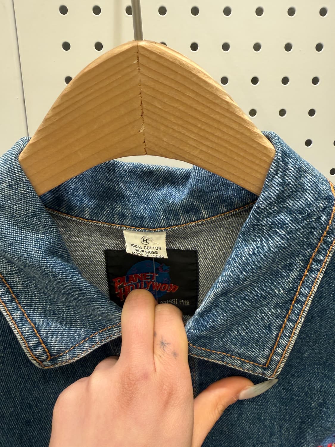 플래닛 할리우드 홍콩 빅로고 데님 자켓 U633 상품이미지5