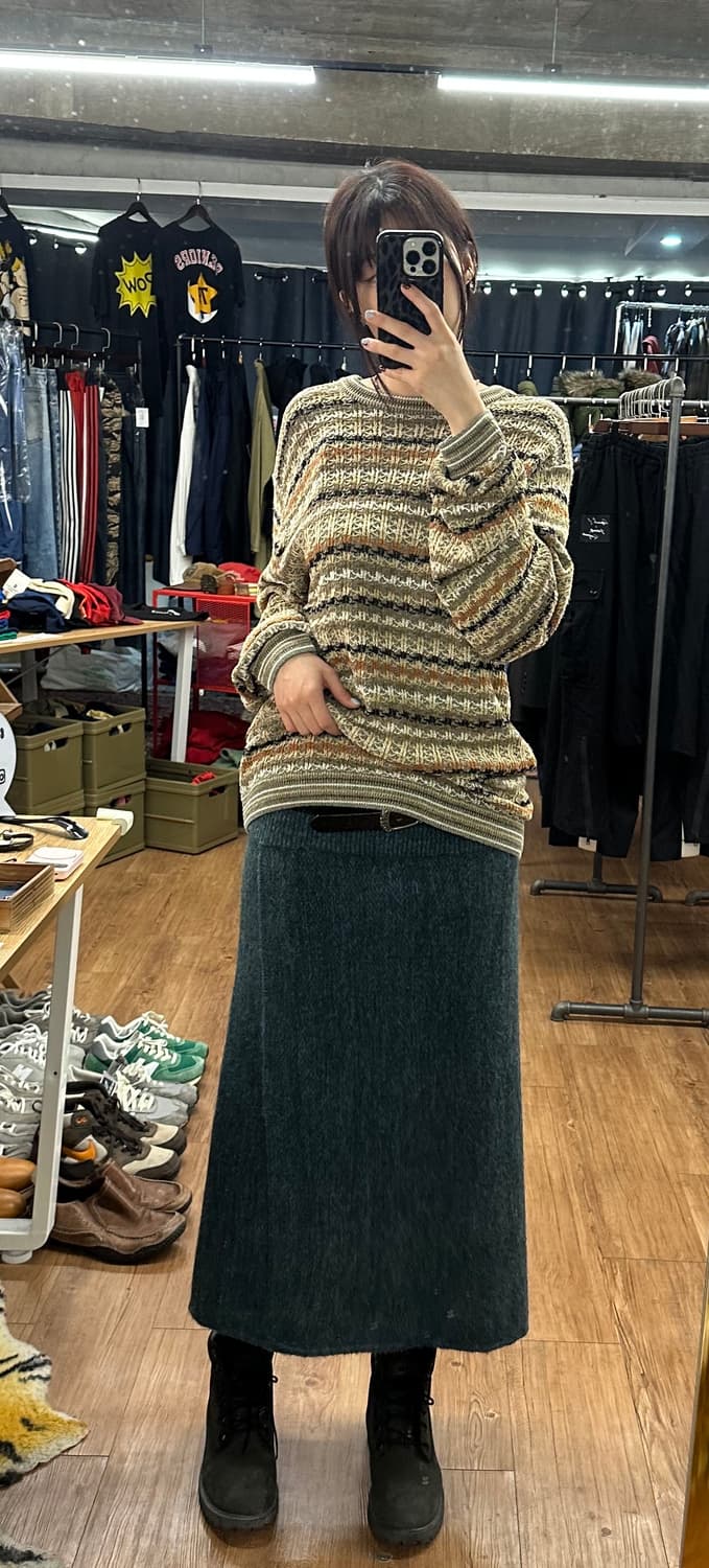 90s 이세이미야케 울 스커트 상품이미지1