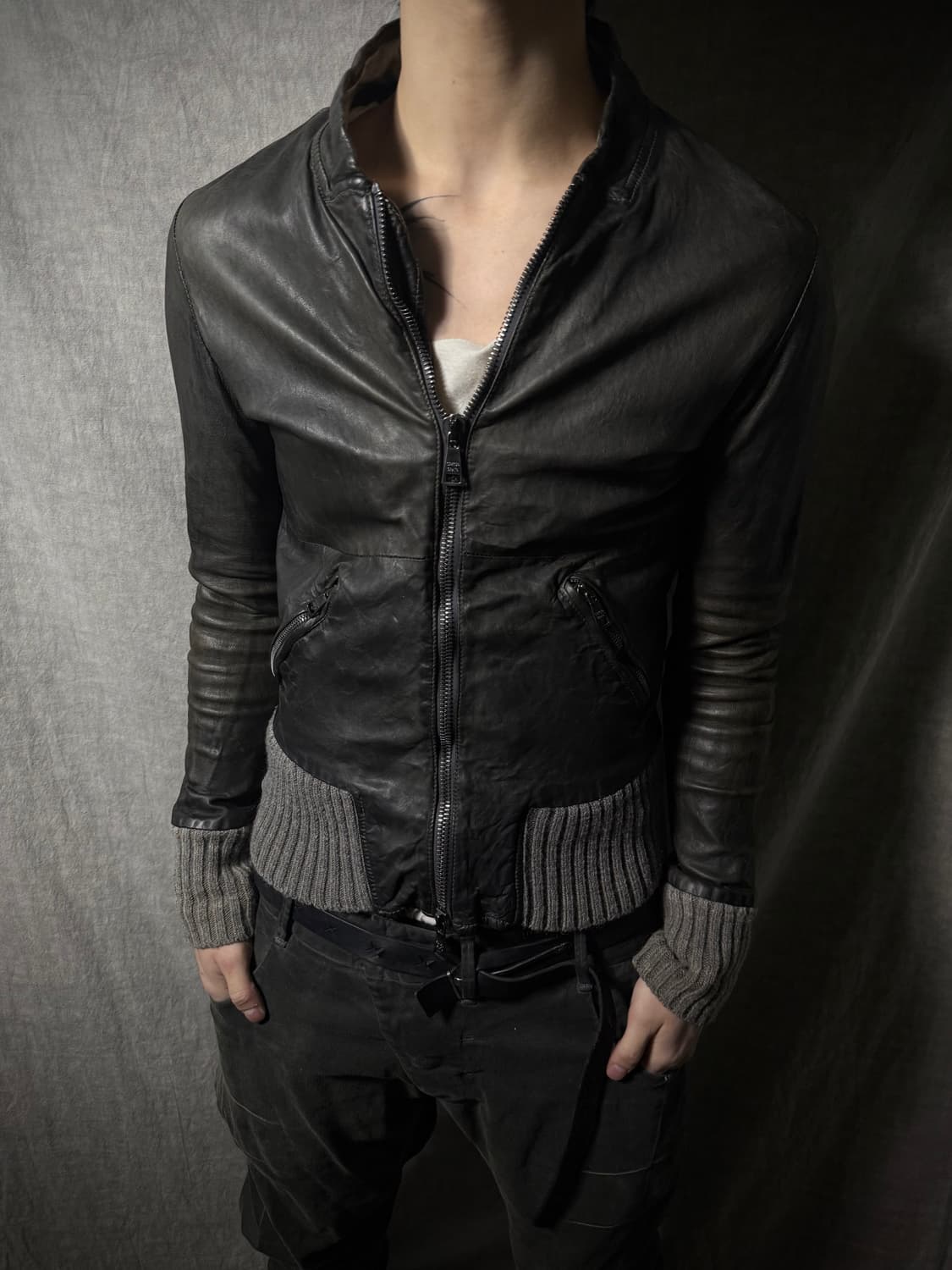 Giorgio Brato Leather Bomber Jacket   상품이미지1