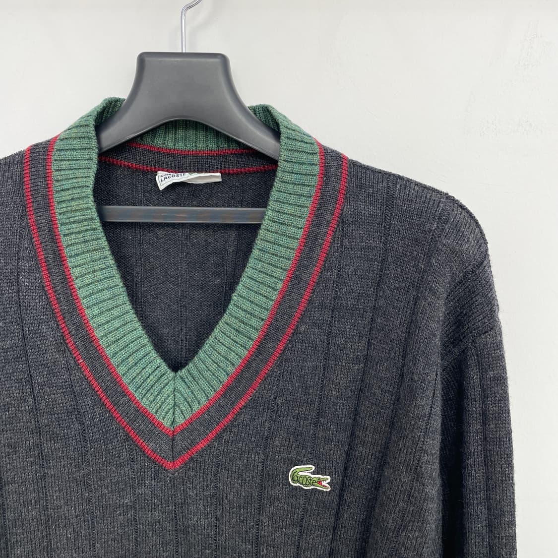 라코스테 v넥 그레이 니트 상품이미지3