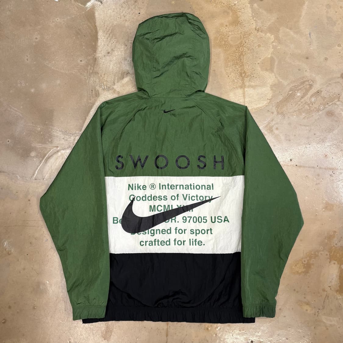 L 나이키 더블스우시 그린 배색 바람막이 상품이미지3