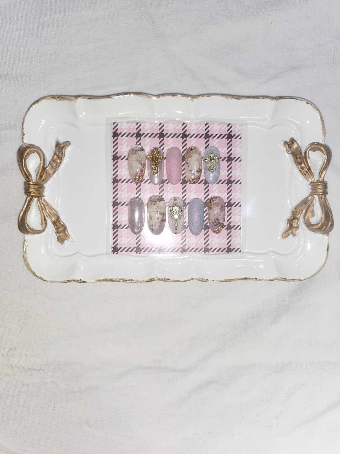 엔틱느낌 천사 수제핸드메이드네일팁 상품이미지1