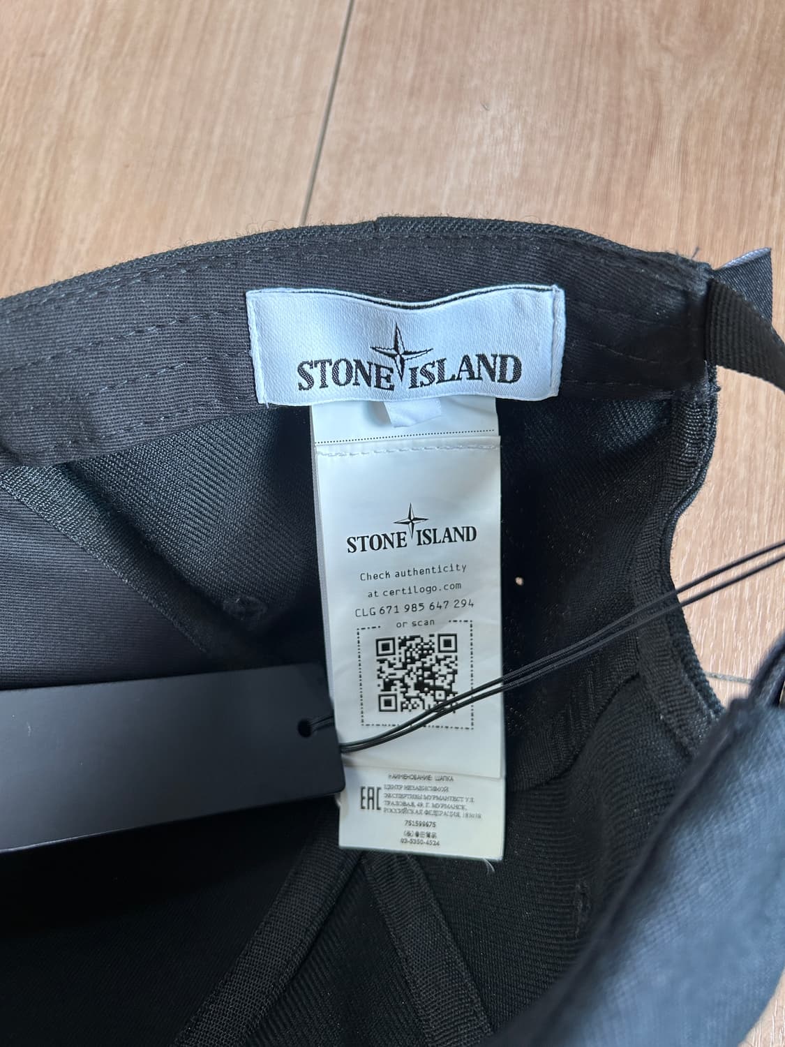 스톤 아일랜드 99675 6-패널 캡 블랙 상품이미지6