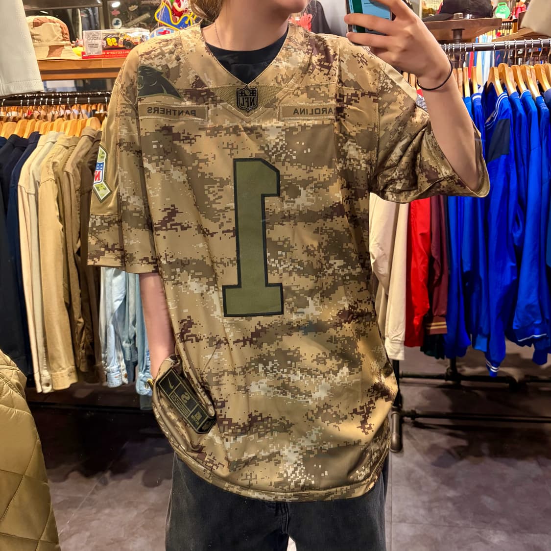 [IM]NFL X NIKE NFL NO.1 Newton 반팔져지 카모 상품이미지2