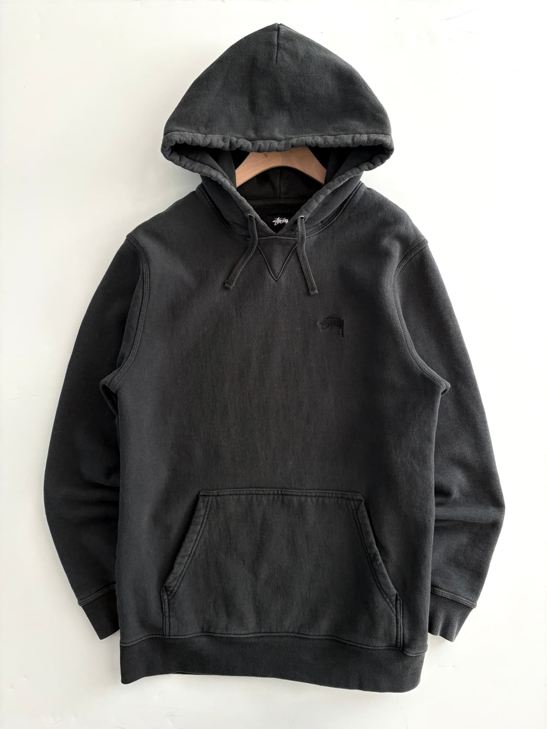 Stussy 스투시 차콜 컬러 코튼 후드티 상품이미지4