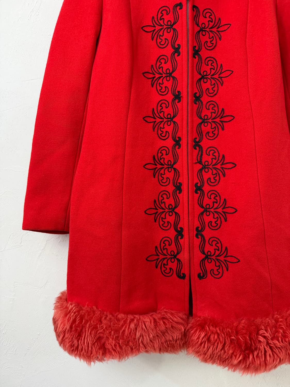 70s 영국 빈티지 퍼 트리밍 코트 상품이미지3