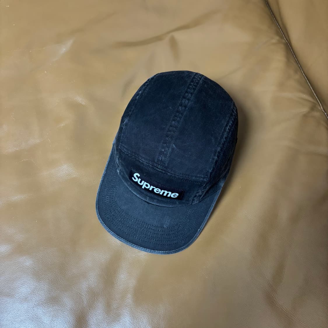 Supreme 슈프림 워시드 블랙 캠프캡 모자 (Washed Black) 상품이미지5