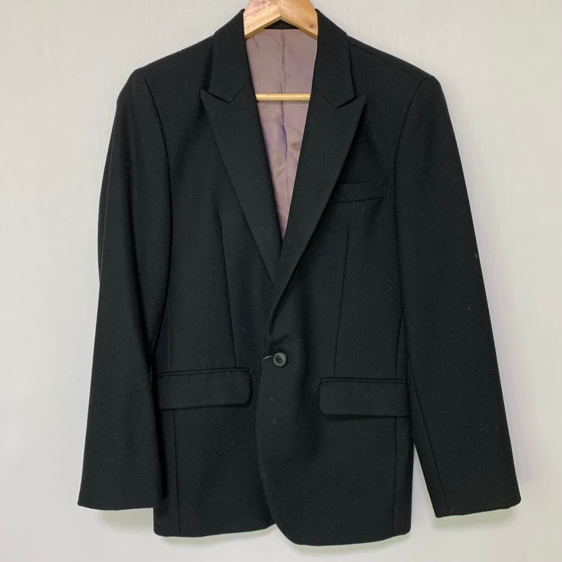 랑방 빈티지 스탠다드 슬림 블레이저 자켓 블랙 남녀공용 상품이미지2