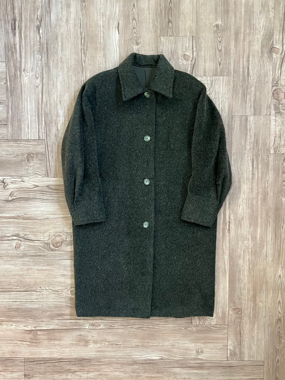 90’s SPORTMAXmara 올리브카키 알파카 코트 상품이미지1