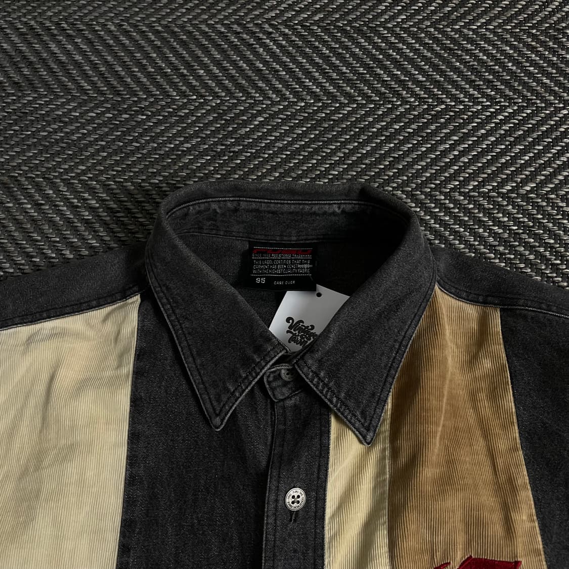 00s 후부 올드스쿨 박시핏 데님 캔버스 셔츠y 3353 상품이미지6