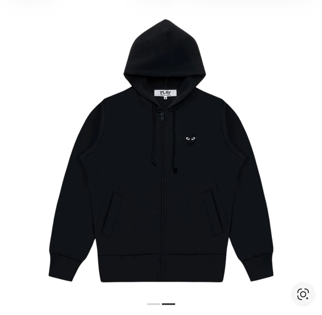 플레이 꼼데가르송 빅 블랙 하트 후드집업 상품이미지2