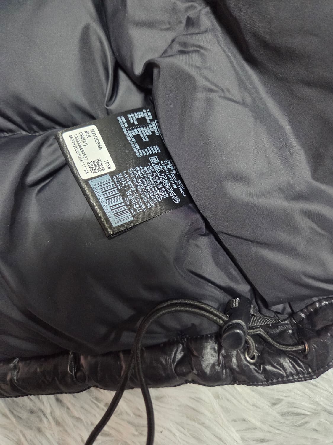 노스페이스 블랙 눕시 숏패딩 M 상품이미지5