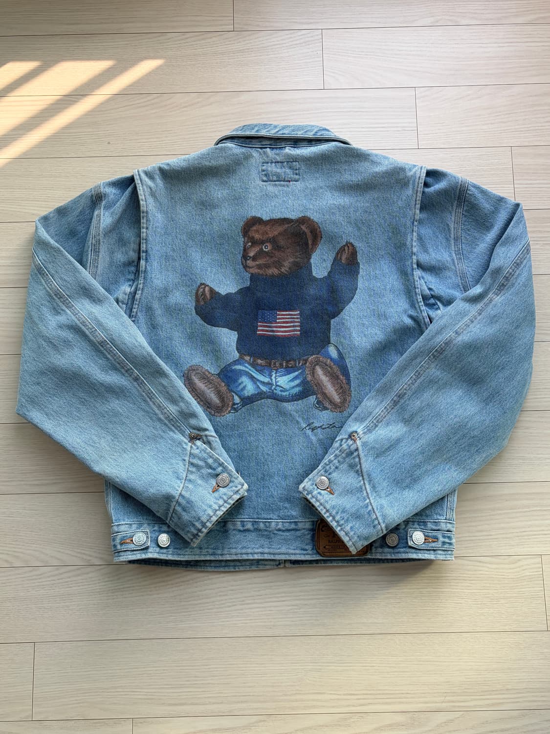 90s 폴로 랄프로렌 곰돌이 USA 미제 데님 자켓 S (100) 상품이미지3